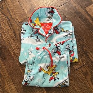 Unisex Disney Kids Fleece Pajamas - Blue with Red Accents